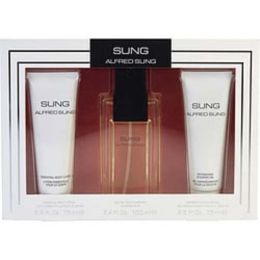 Sung By Alfred Sung Edt Spray 3.4 Oz & Body Lotion 2.5 Oz & Shower Gel 2.5 Oz For Women