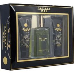 Caesars By Caesar's World Cologne Spray 4 Oz & Hair And Body Wash 3.3 Oz & Aftershave Balm 3.3 Oz For Men