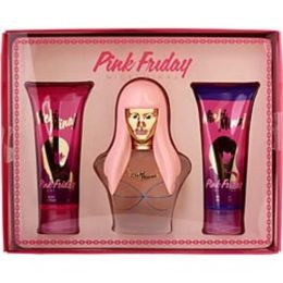 Nicki Minaj Pink Friday By Nicki Minaj Eau De Parfum Spray 3.4 Oz & Body Lotion 3.4 Oz & Shower Gel 3.4 Oz For Women