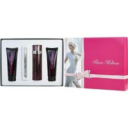 Paris Hilton By Paris Hilton Eau De Parfum Spray 3.4 Oz & Body Lotion 3 Oz & Shower Gel 3 Oz & Eau De Parfum Spray 0.34 Oz Mini For Women