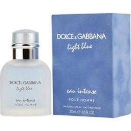 D & G Light Blue Eau Intense By Dolce & Gabbana Eau De Parfum Spray 1.6 Oz For Men