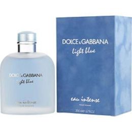 D & G Light Blue Eau Intense By Dolce & Gabbana Eau De Parfum Spray 6.7 Oz For Men